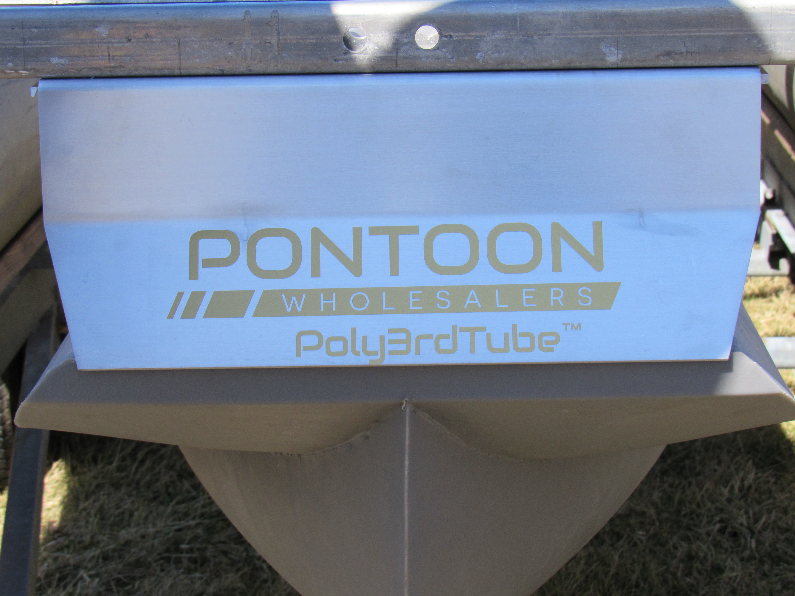 Pontoon Wholesalers logo on Poly3rdTube - Pontoon in progress